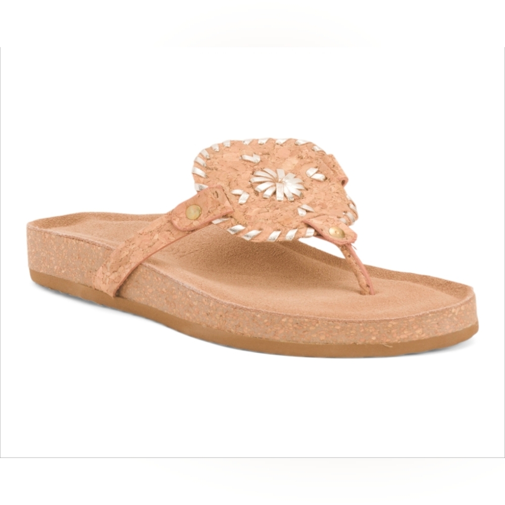 JACK ROGERS, Leather Collins Playground Sandals, Cork, Various Sizes - Picture 4 of 6